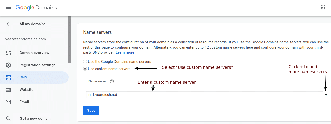 How To Change Nameservers At Google Domains VeeroTech